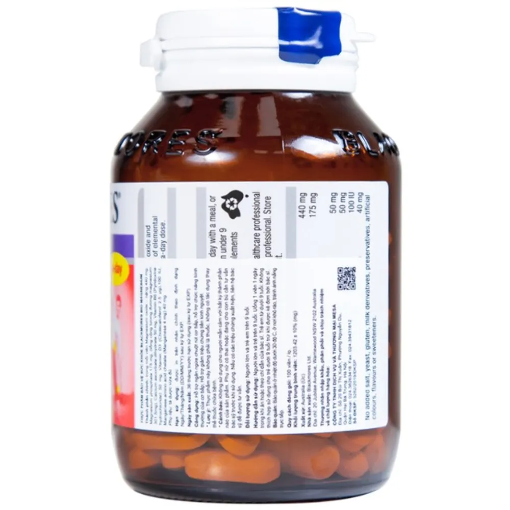 Viên uống hỗ trợ cơ bắp Blackmores bio magnesium (100 viên)