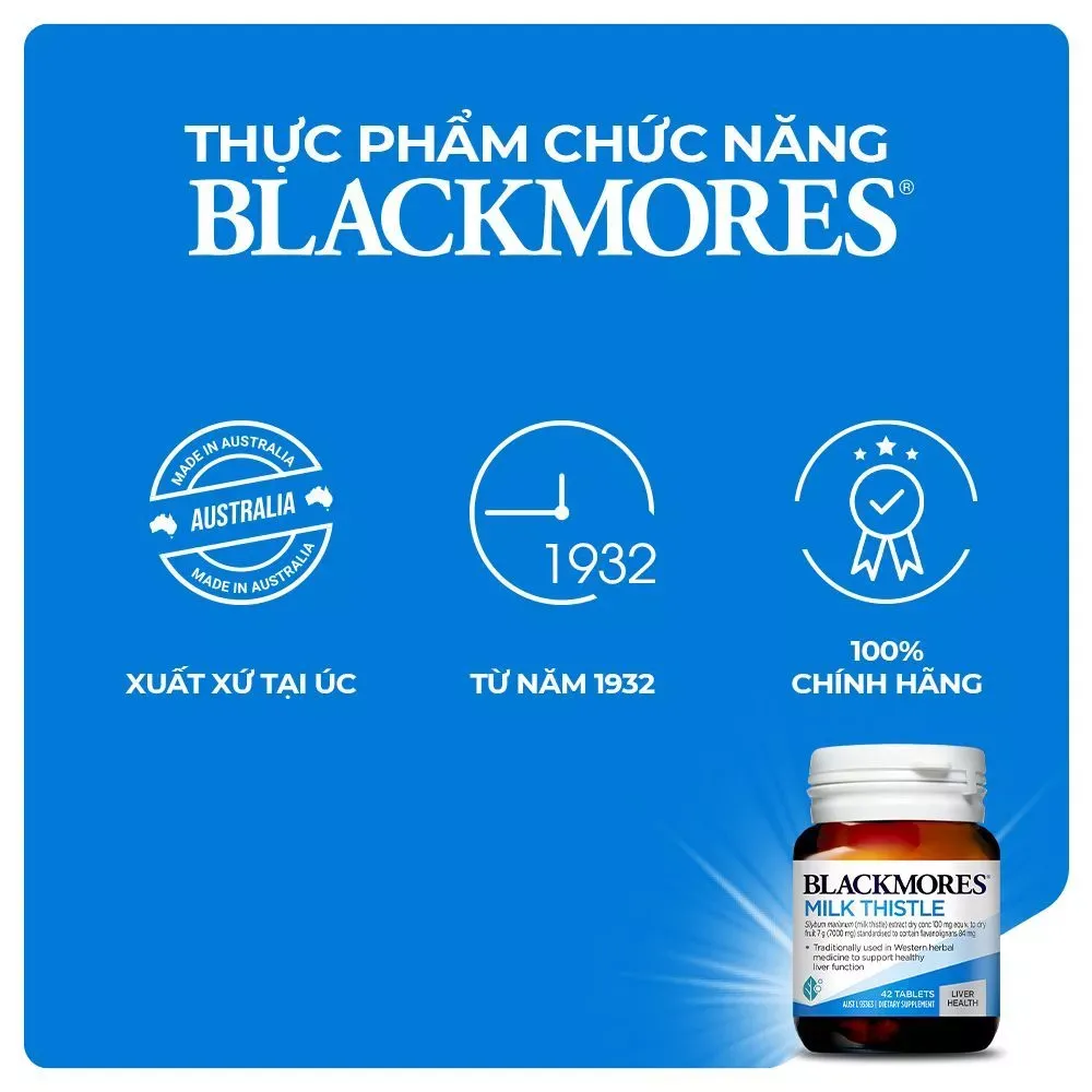 Viên uống hỗ trợ gan Blackmores milk thistle (42 viên)