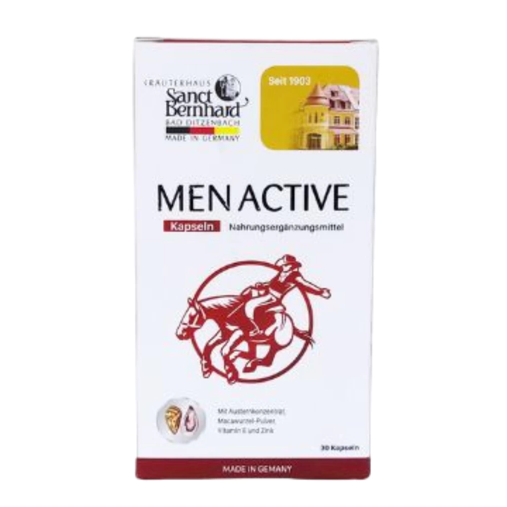 Viên uống hỗ trợ tăng cường sinh lý nam Men Active Kapseln hộp 30 viên