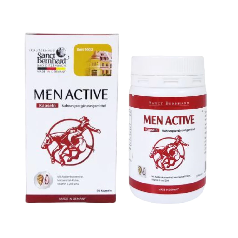 Viên uống hỗ trợ tăng cường sinh lý nam Men Active Kapseln hộp 30 viên