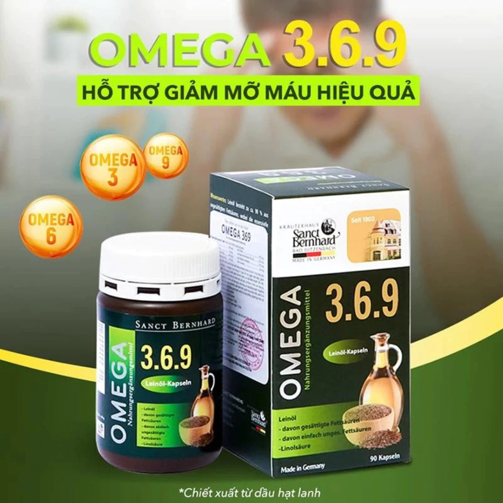 Viên uống Omega 3.6.9 Kapseln bổ sung omega từ dầu hạt lanh 90 viên