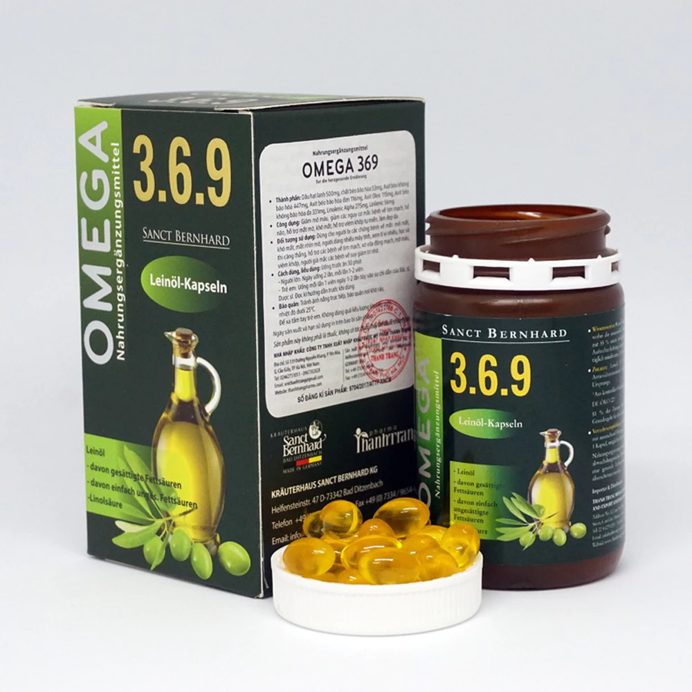 Viên uống Omega 3.6.9 Kapseln bổ sung omega từ dầu hạt lanh 90 viên