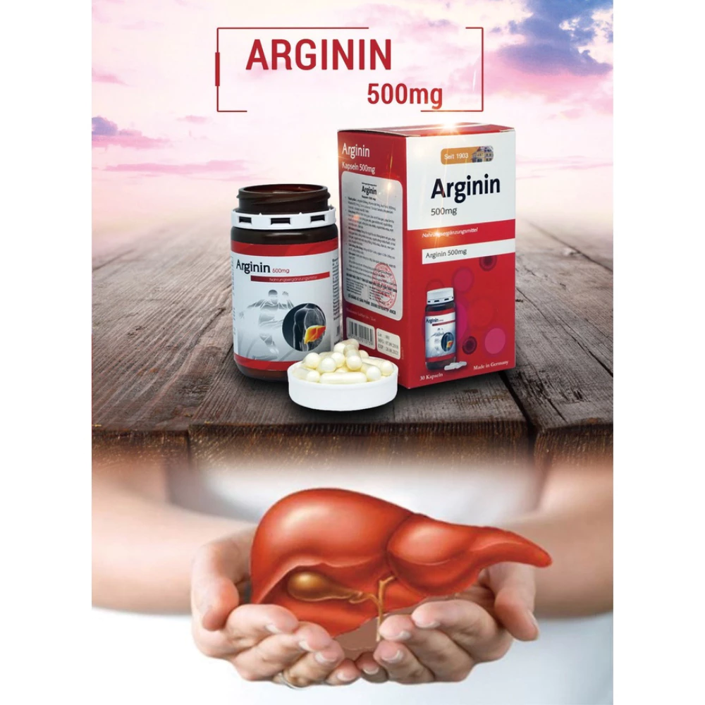Viên uống tăng cường chức năng gan Arginin Plus Kapseln 30/60 viên