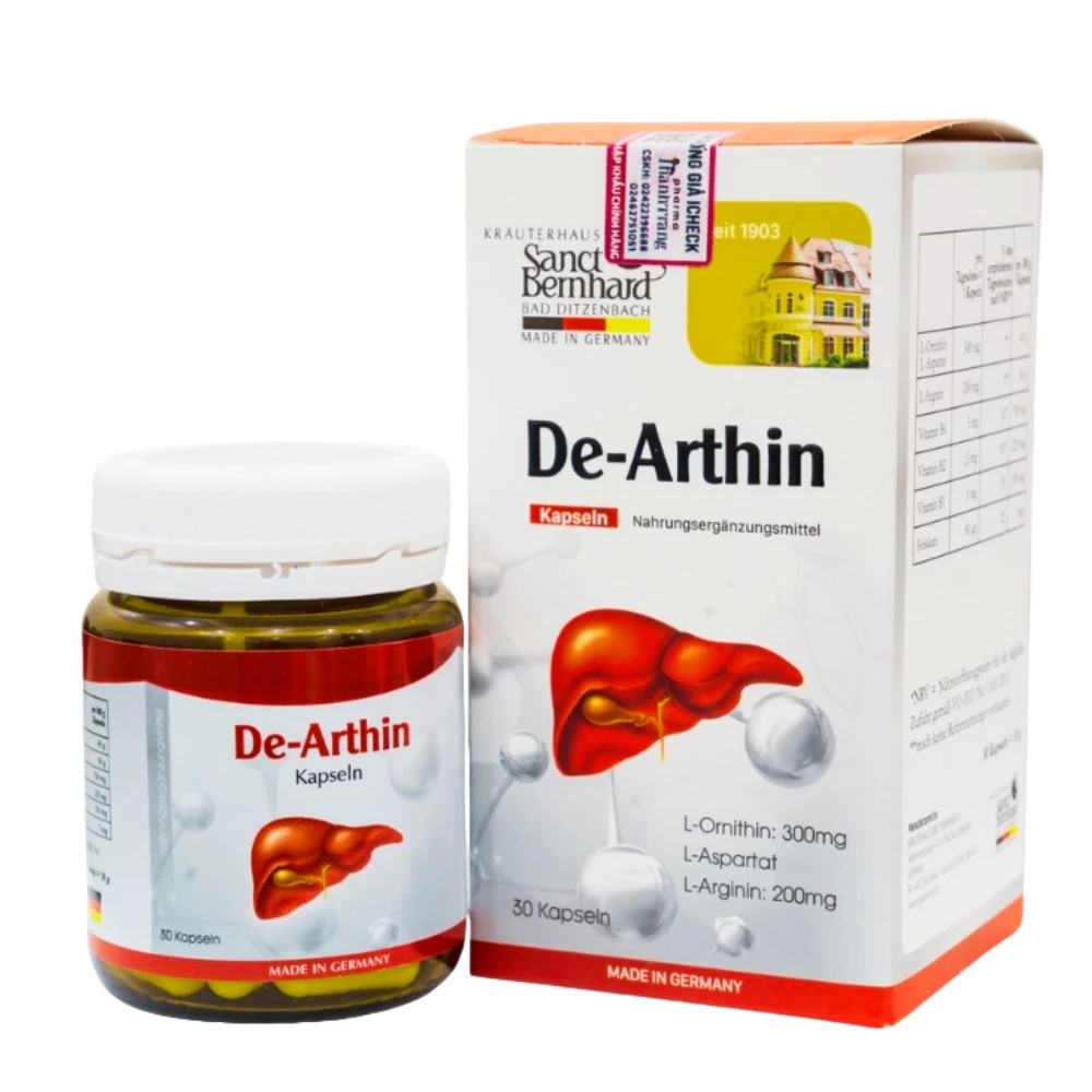 Viên uống tăng cường chức năng gan De-Arthin chai 30 viên