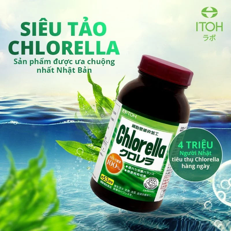 Viên uống tảo lục Naris Cosmetic ITOH Chlorella 1440 viên