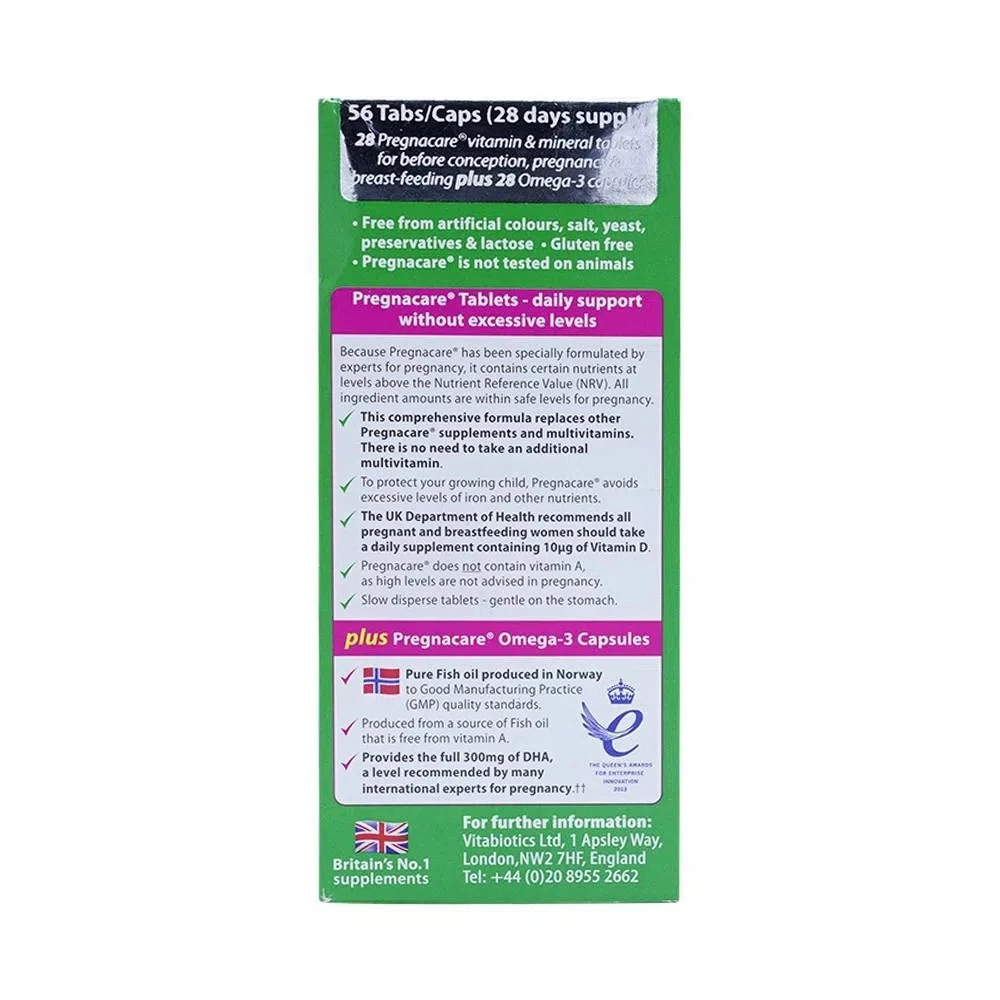 Vitamin mẹ bầu Pregnacare Plus Omega-3 56 viên