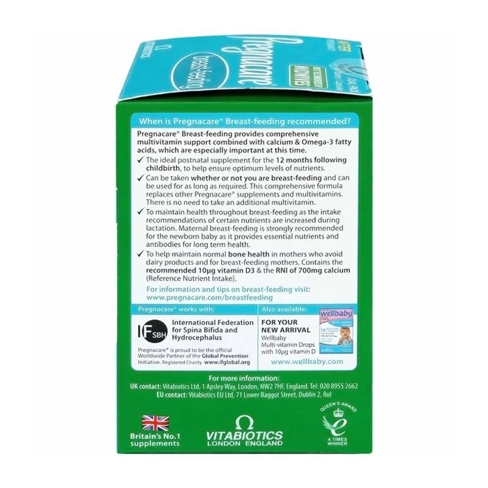 Vitamin tổng hợp cho mẹ bầu sau sinh Pregnacare (84 viên)