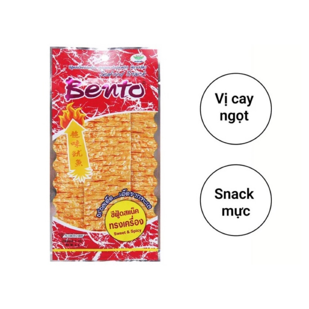 Snack Bento mực tẩm gia vị 4g (1 lốc 24 gói)