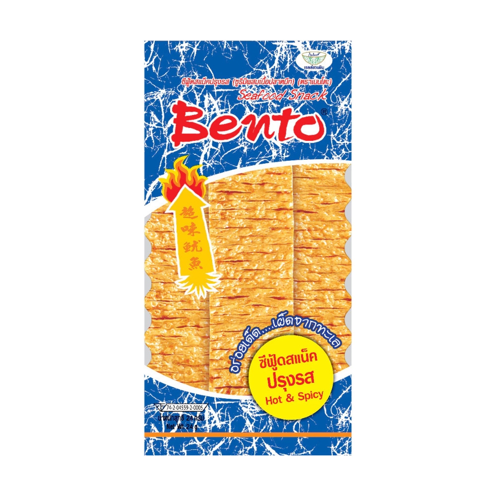 Snack Bento mực tẩm gia vị 4g (1 lốc 24 gói)