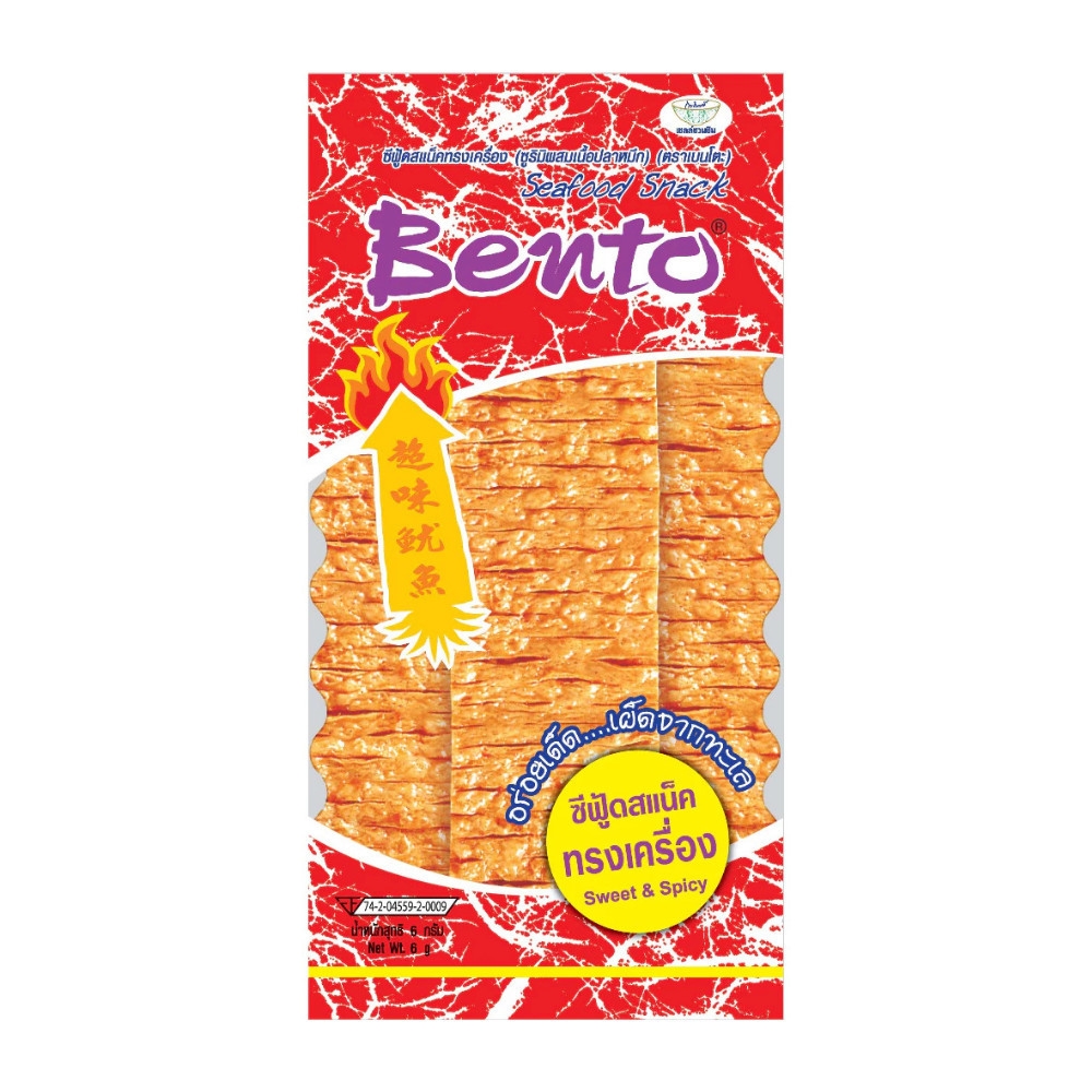 Snack Bento mực tẩm gia vị 4g (1 lốc 24 gói)