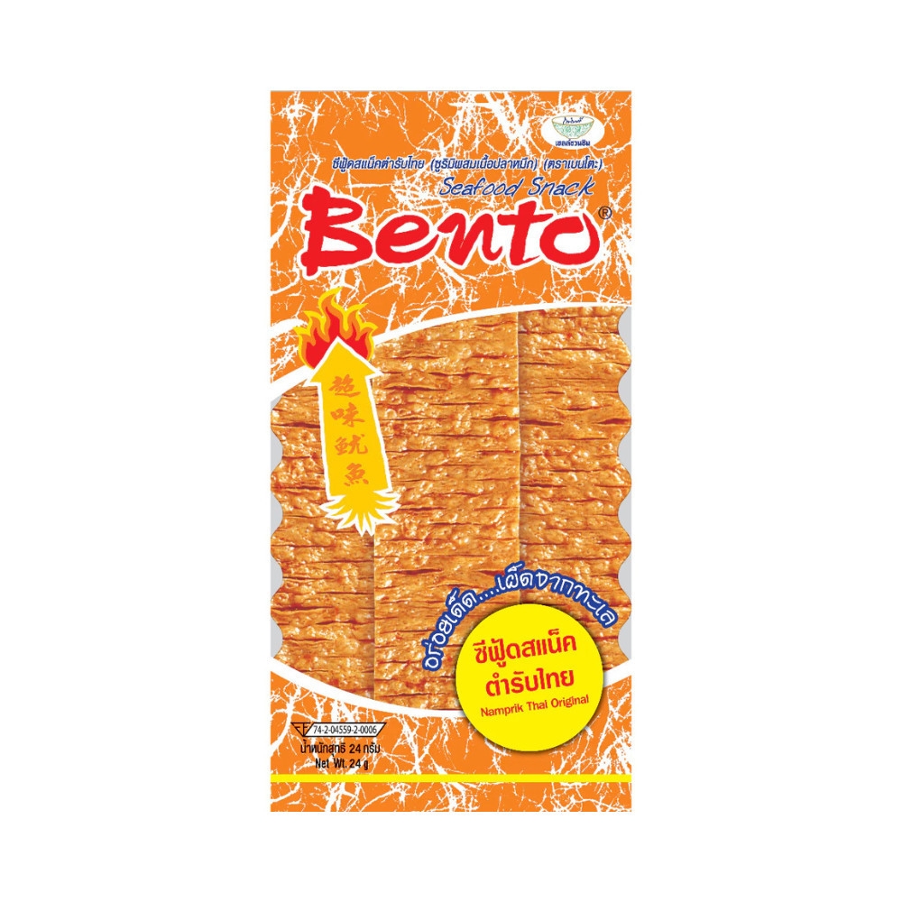 Snack Bento mực tẩm gia vị 4g (1 lốc 24 gói)
