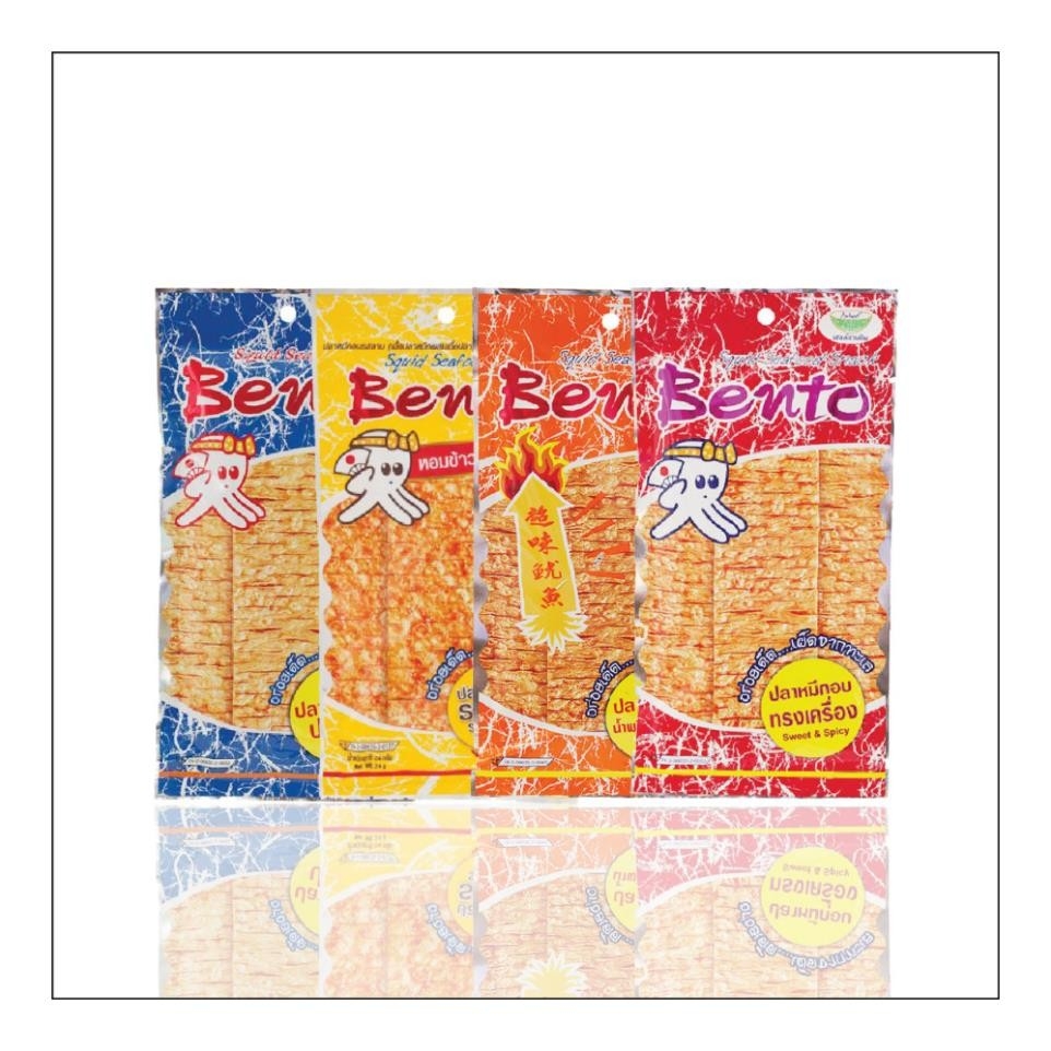 Snack Bento hải sản/mực tẩm gia vị các loại gói 18g