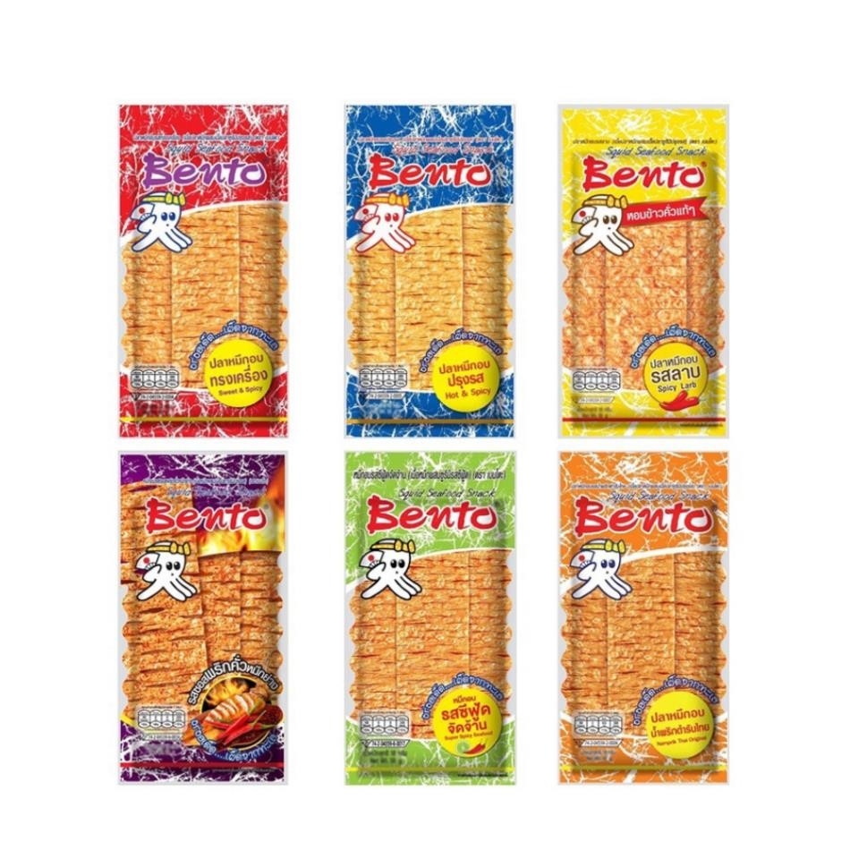 Snack Bento hải sản/mực tẩm gia vị các loại gói 18g