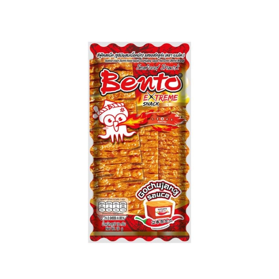 Snack Bento hải sản/mực tẩm gia vị các loại gói 18g