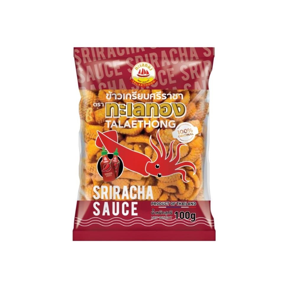 Snack mực Talaethong vị truyền thống/rong biển/xúc xích nướng/tương ớt Sriracha gói 100g