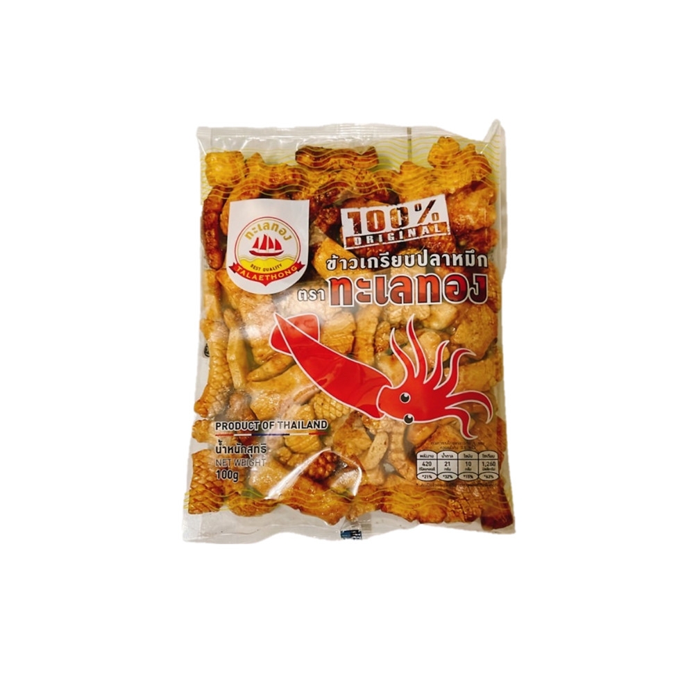 Snack mực Talaethong vị truyền thống/rong biển/xúc xích nướng/tương ớt Sriracha gói 100g
