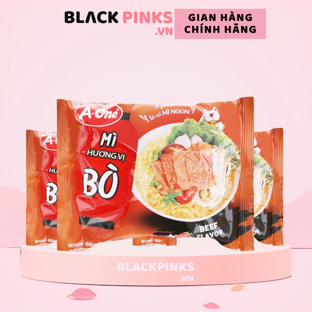 [Thùng 30 gói] Mì A-One vị bò/vị tôm chua Thái/vị sa tế/vị gà/ vị thịt xào gói 85g