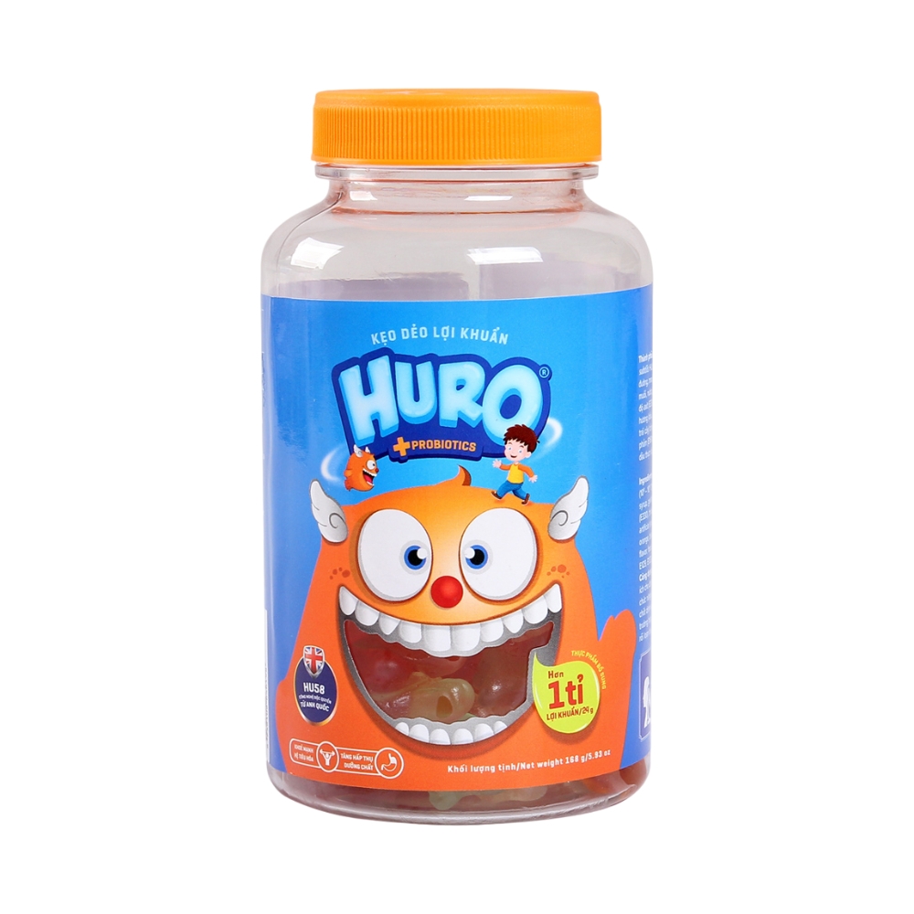 Kẹo dẻo Huro bổ sung lợi khuẩn hương trái cây 168g