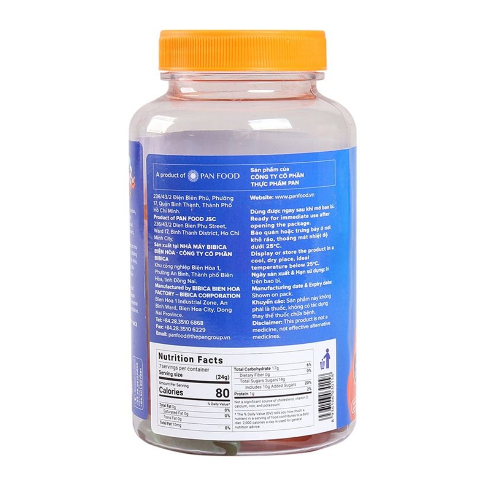 Kẹo dẻo Huro bổ sung lợi khuẩn hương trái cây 168g