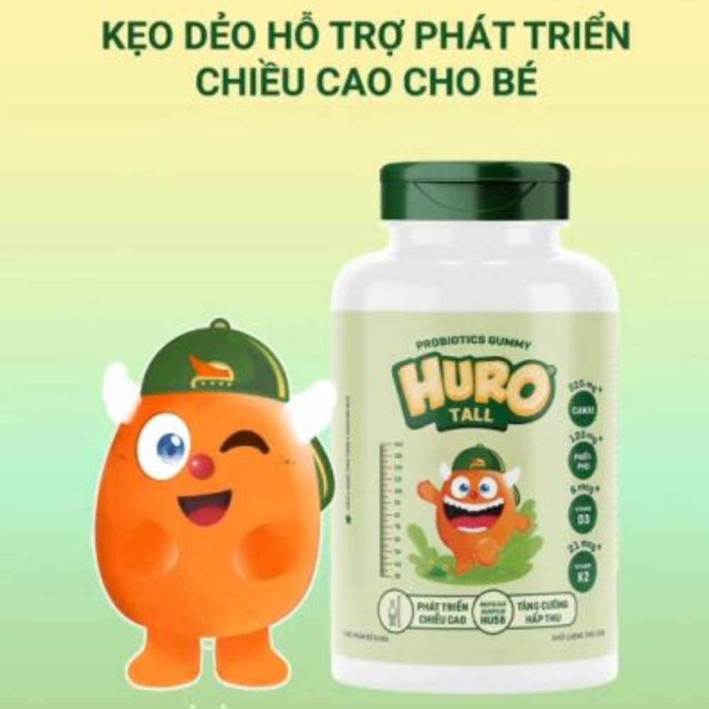 Kẹo dẻo lợi khuẩn Huro tall 168g