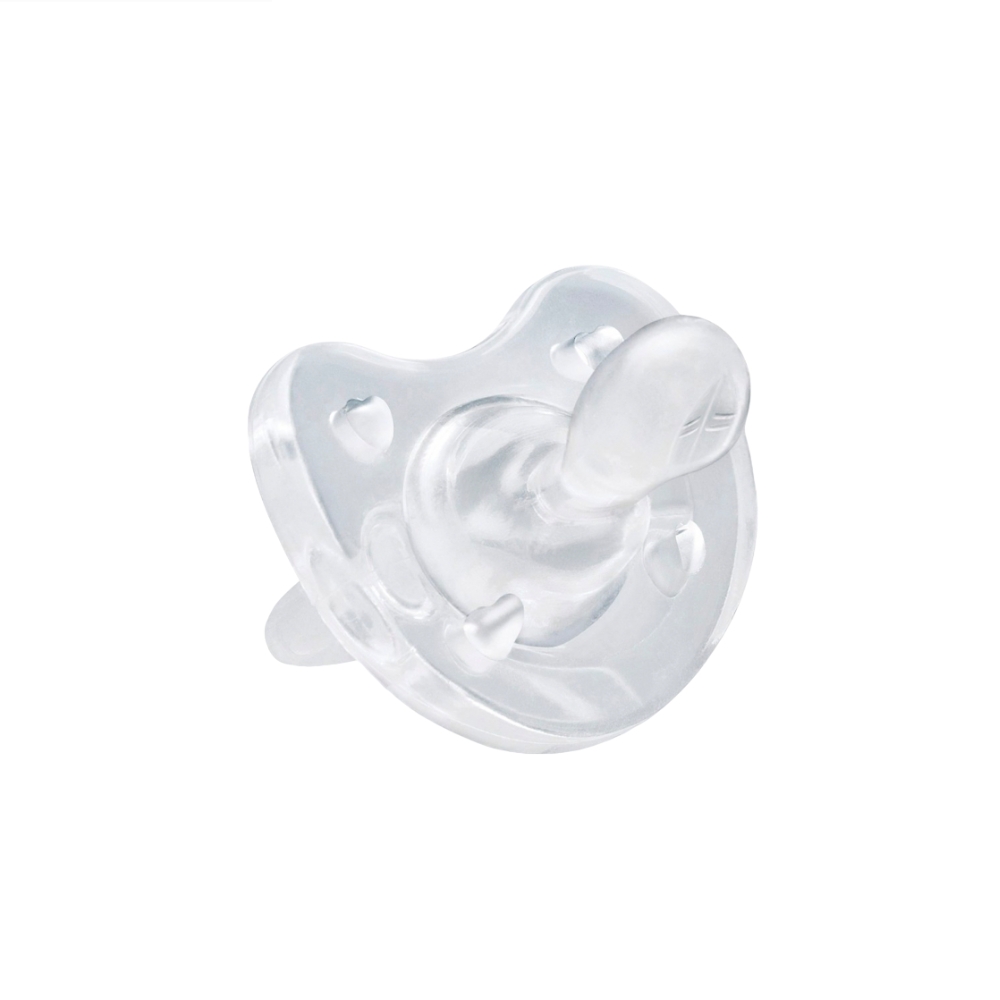 Ty ngậm Silicone Chicco Physio Soft trắng 0M+ và 6M+