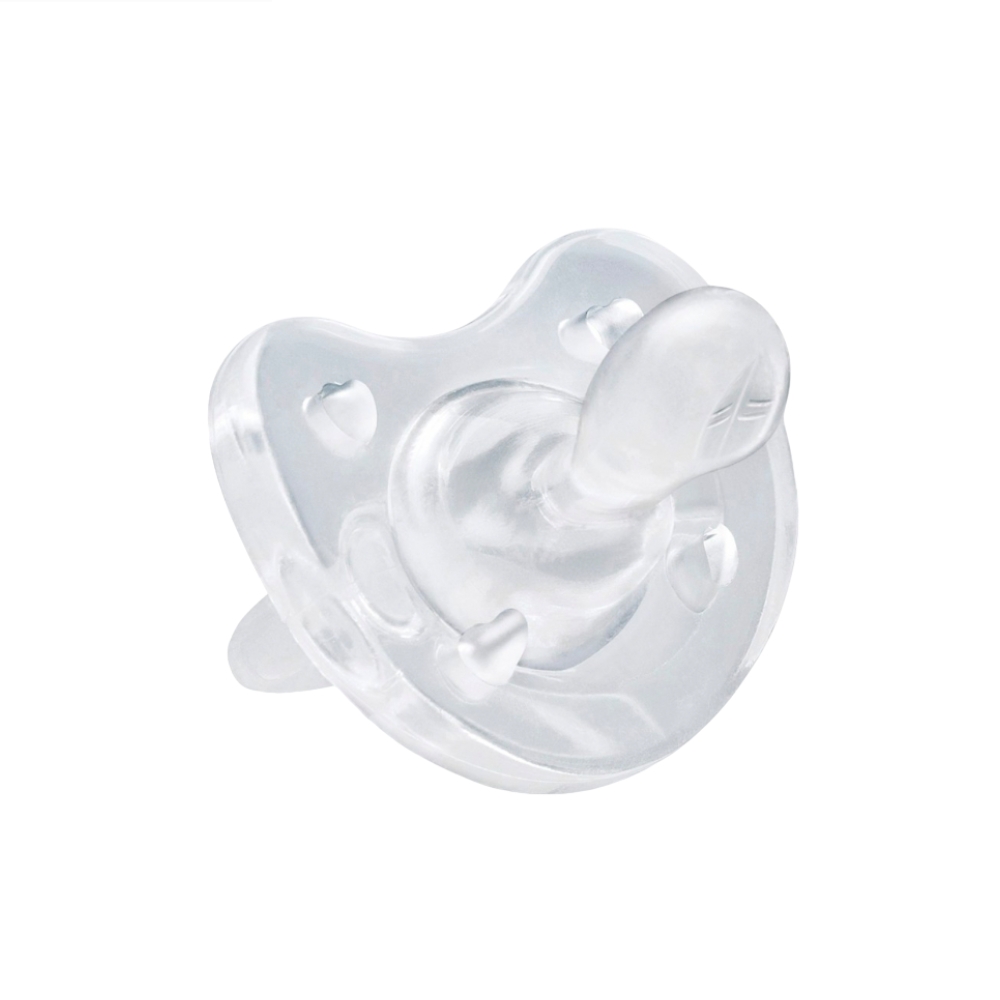 Ty ngậm Silicone Chicco Physio Soft trắng 0M+ và 6M+