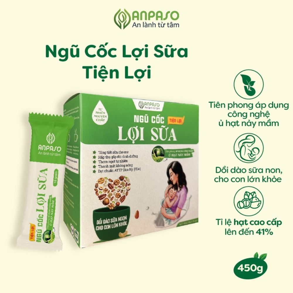 Ngũ cốc lợi sữa Anpaso hộp 450g