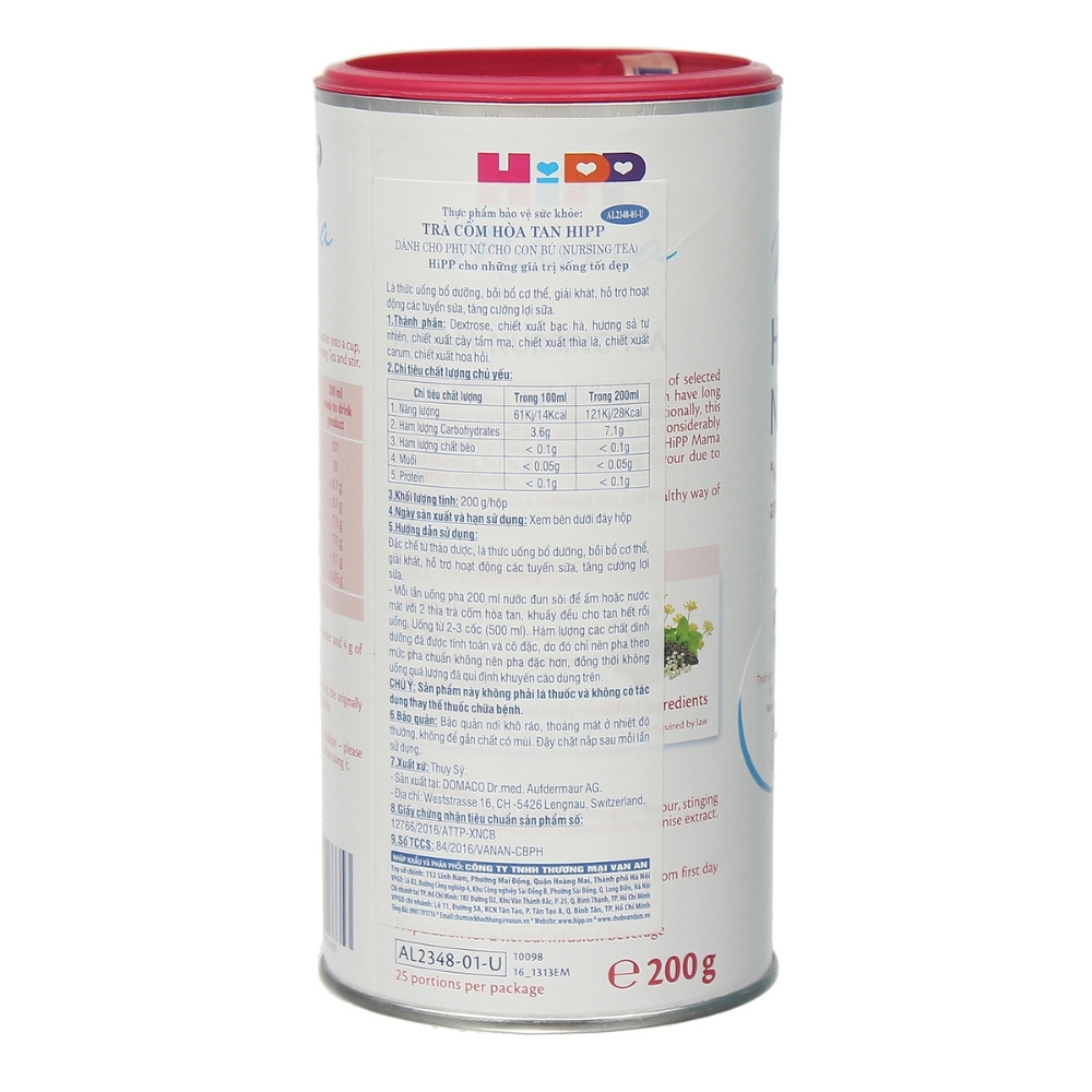Trà dinh dưỡng dành cho sản phụ HiPP 2342 (200g)