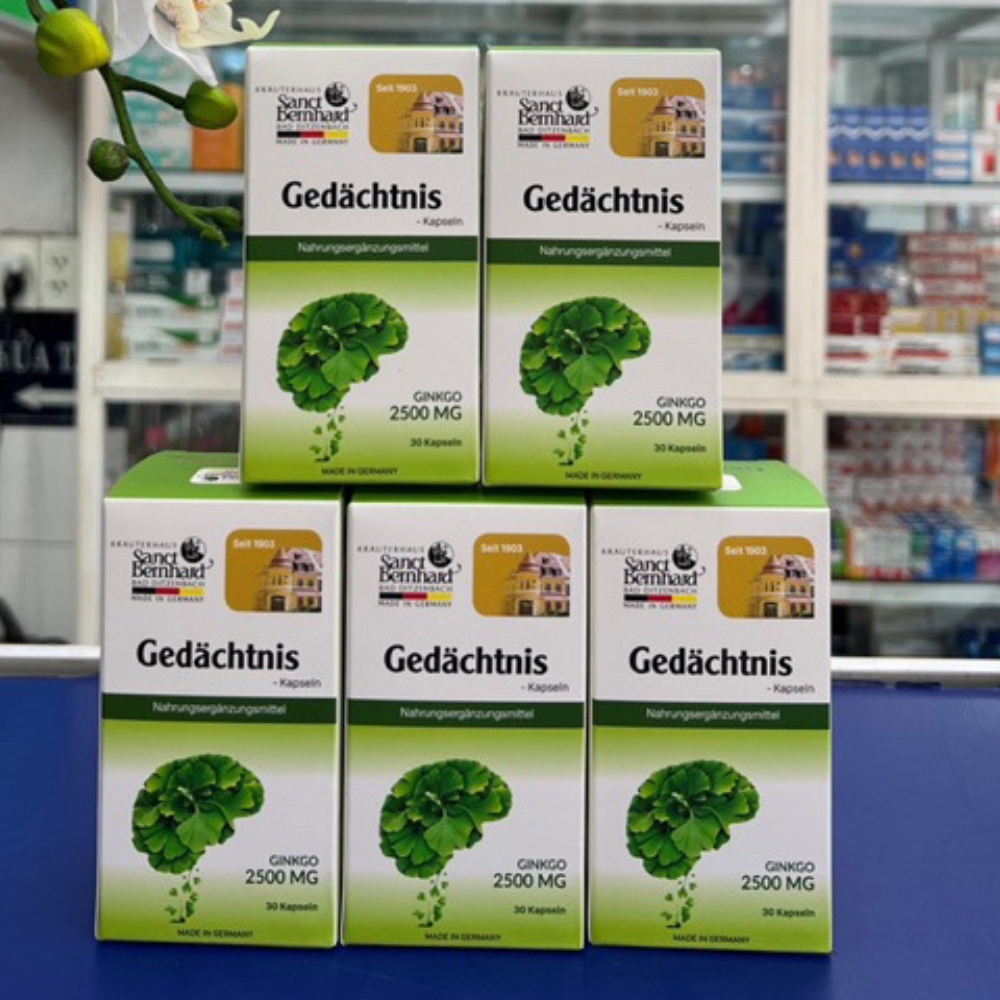 Viên uống bổ não lá bạch quả Gedachtnis Kapseln chai 30 viên