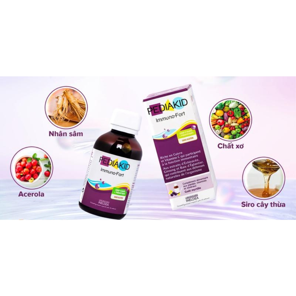Vitamin Pediakid hỗ trợ tăng sức đề kháng 125ml dành cho bé từ 5 tháng tuổi
