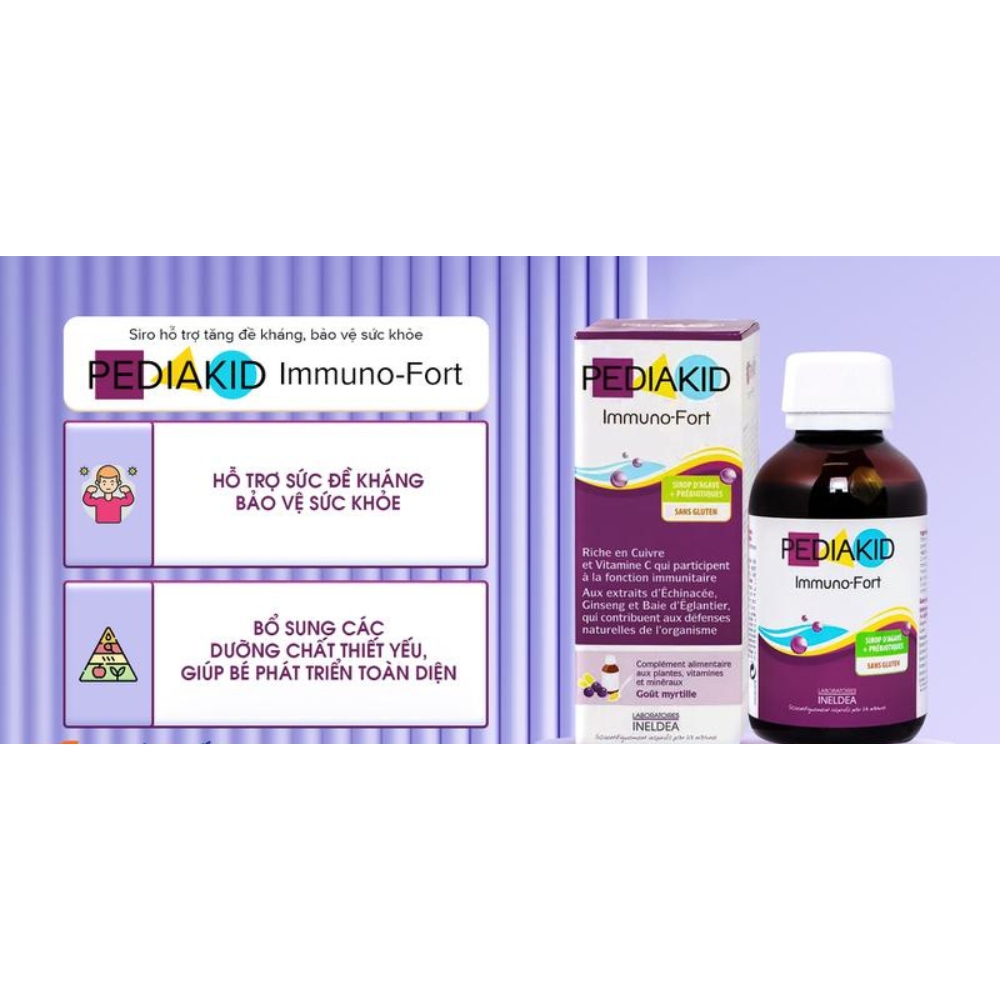 Vitamin Pediakid hỗ trợ tăng sức đề kháng 125ml dành cho bé từ 5 tháng tuổi