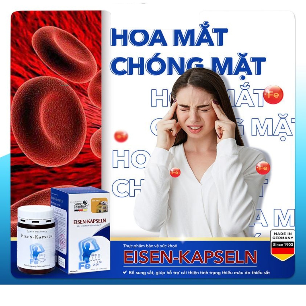 Viên uống bổ sung sắt Eisen Kapseln 60 viên