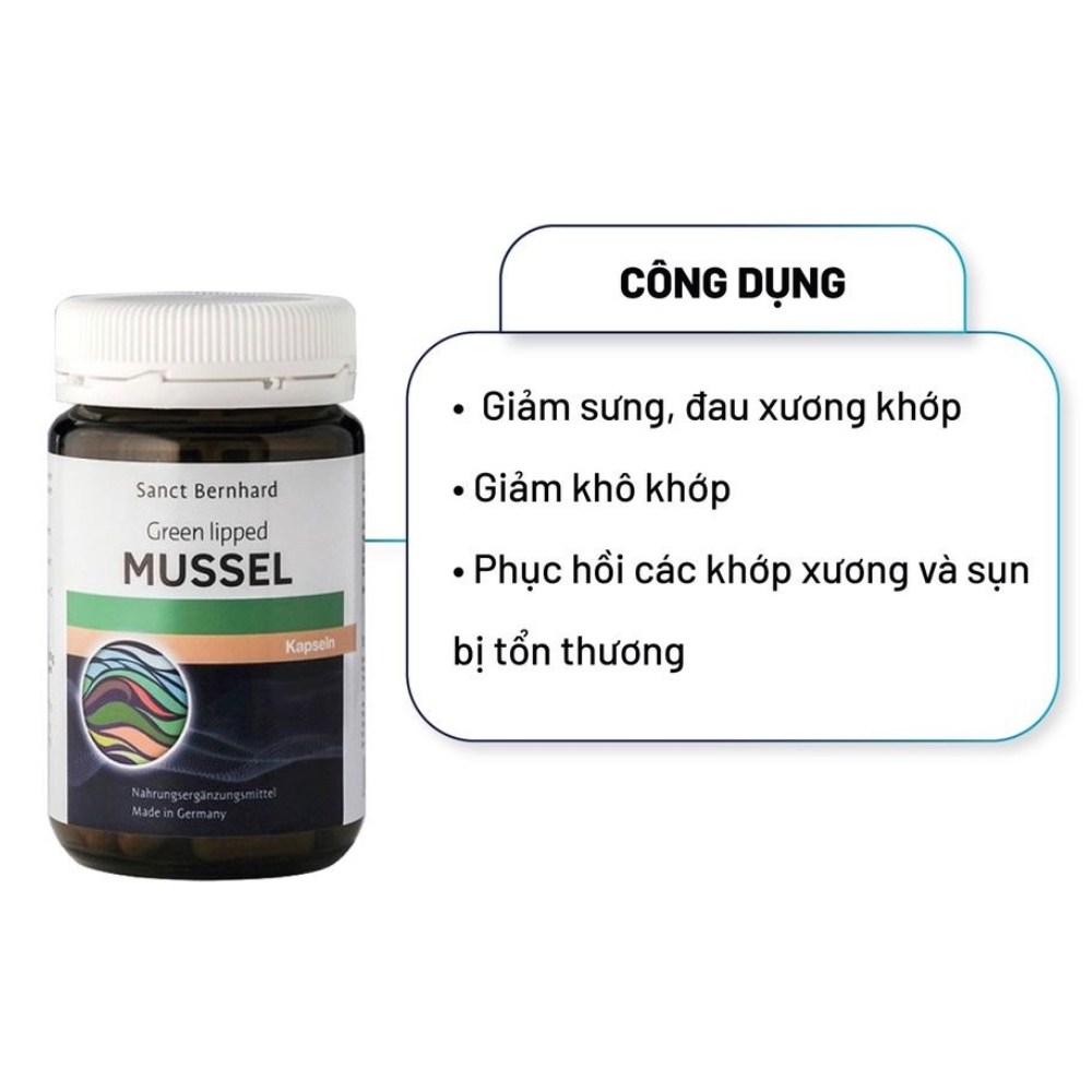 Viên uống bổ khớp từ thịt vẹm xanh Green Lipped Mussel chai 60 viên