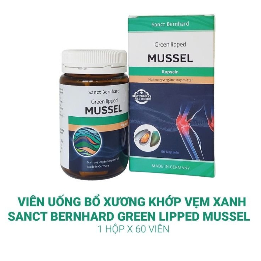 Viên uống bổ khớp từ thịt vẹm xanh Green Lipped Mussel chai 60 viên