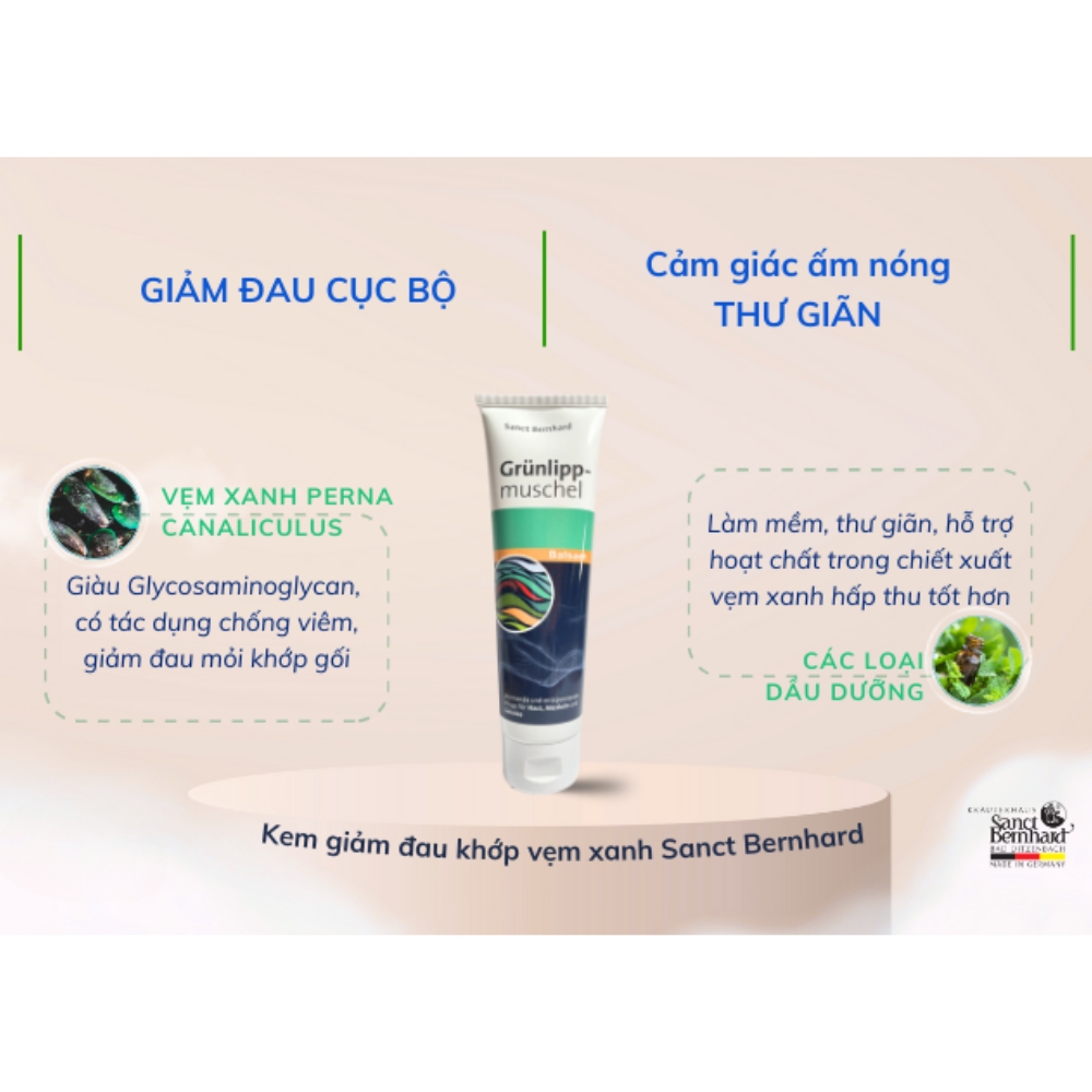 Kem bôi vẹm xanh Grunlippmuschel Balsam tuýp 25ml
