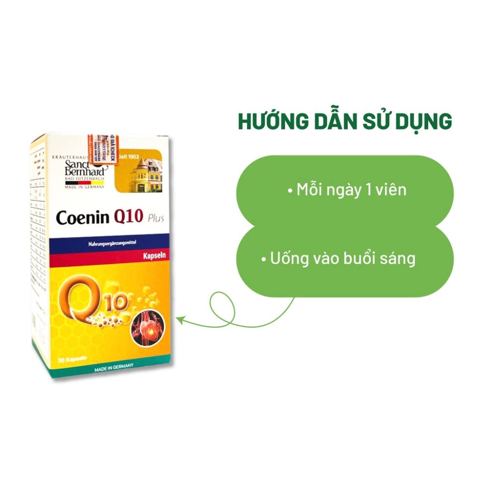 Viên uống bổ sung CoQ10 duy trì và cải thiện sức khỏe tim mạch Kapseln 30 viên