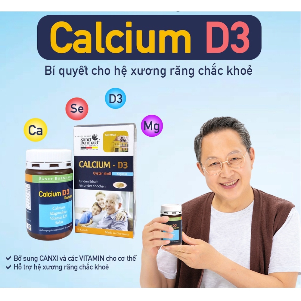 Calcium D3 Kapseln bổ sung canxi cho cơ thể 60 viên