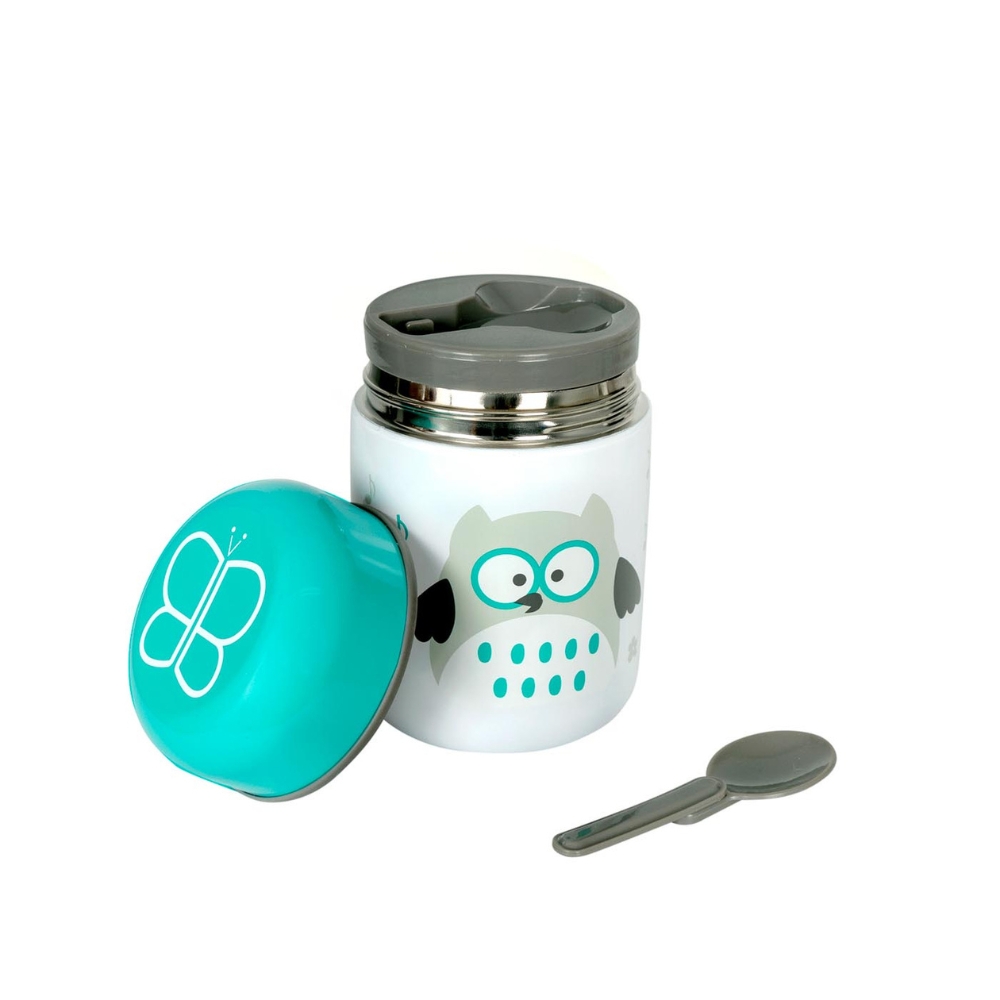 Hộp đựng thức ăn giữ nhiệt kèm thìa bbluv Food Lime/Aqua
