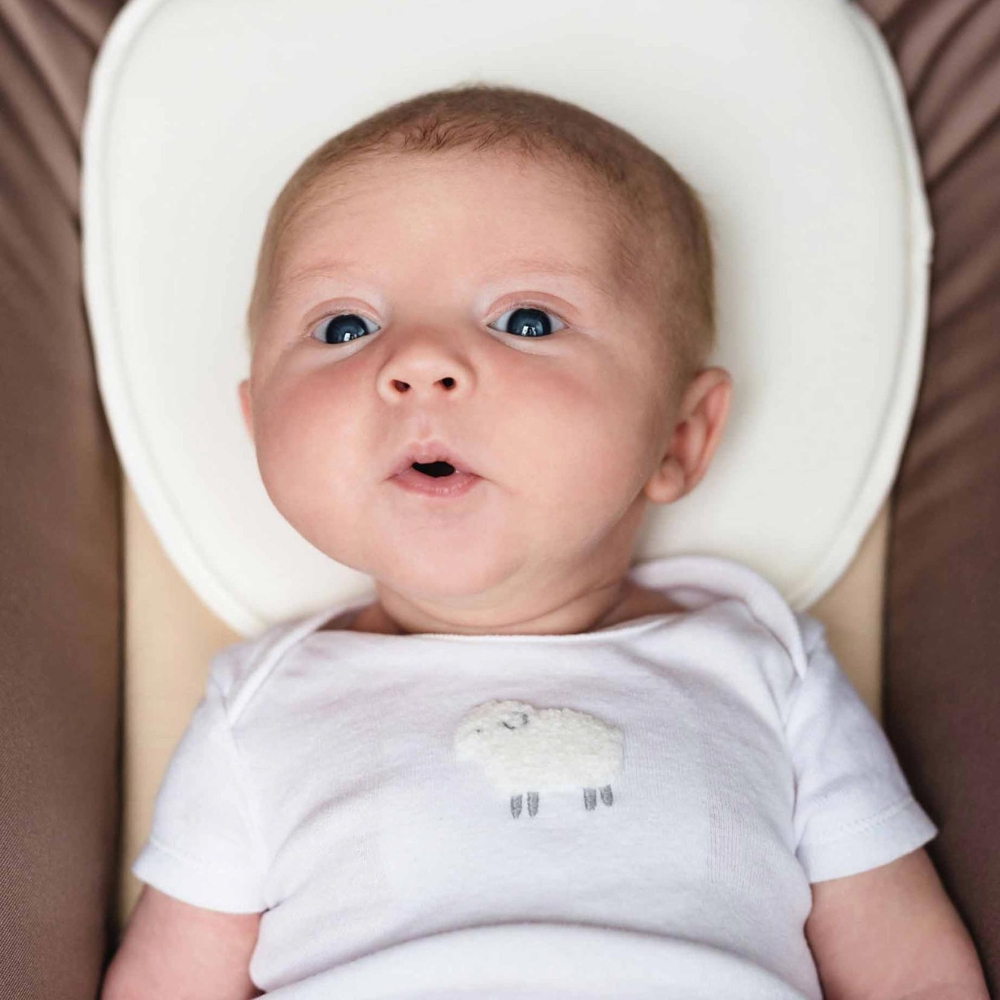 Gối chống bẹp đầu cho bé bbluv Pilo Grey/Ivory