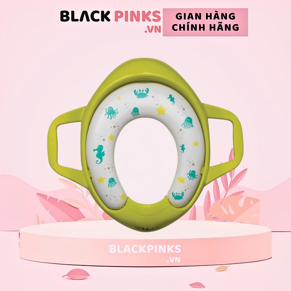 Ghế ngồi bồn cầu cho bé bbluv Poti Aqua/Lime/Pink cho trẻ từ 9 tháng