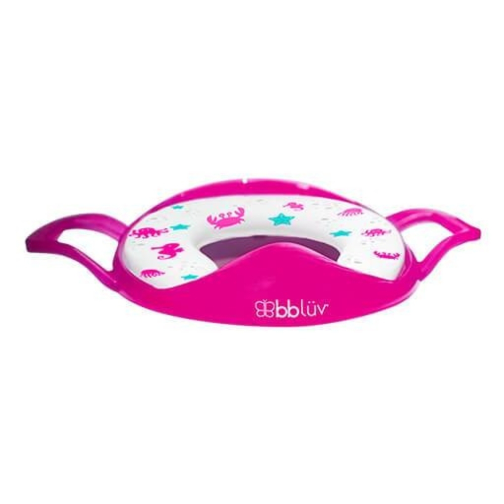 Ghế ngồi bồn cầu cho bé bbluv Poti Aqua/Lime/Pink cho trẻ từ 9 tháng