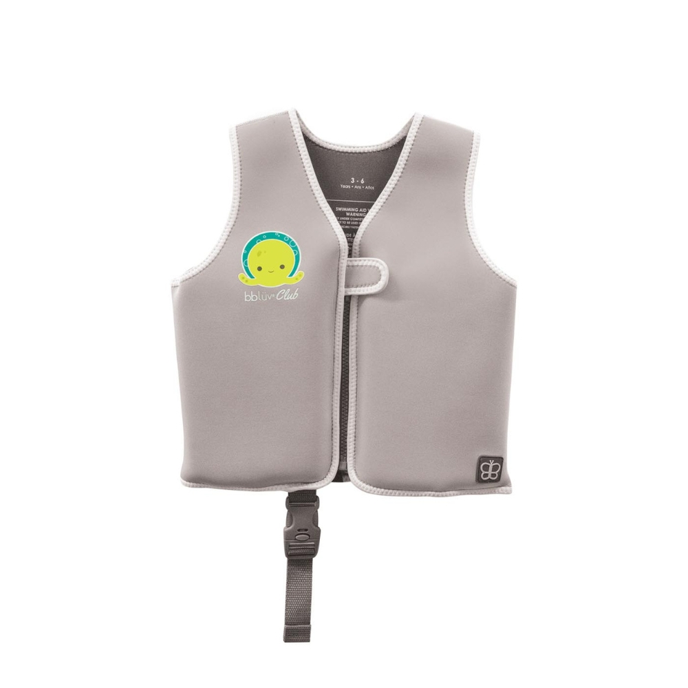 Áo phao bơi bbluv Naj size S/M dành cho bé từ 1-6 tuổi màu Aqua/Grey
