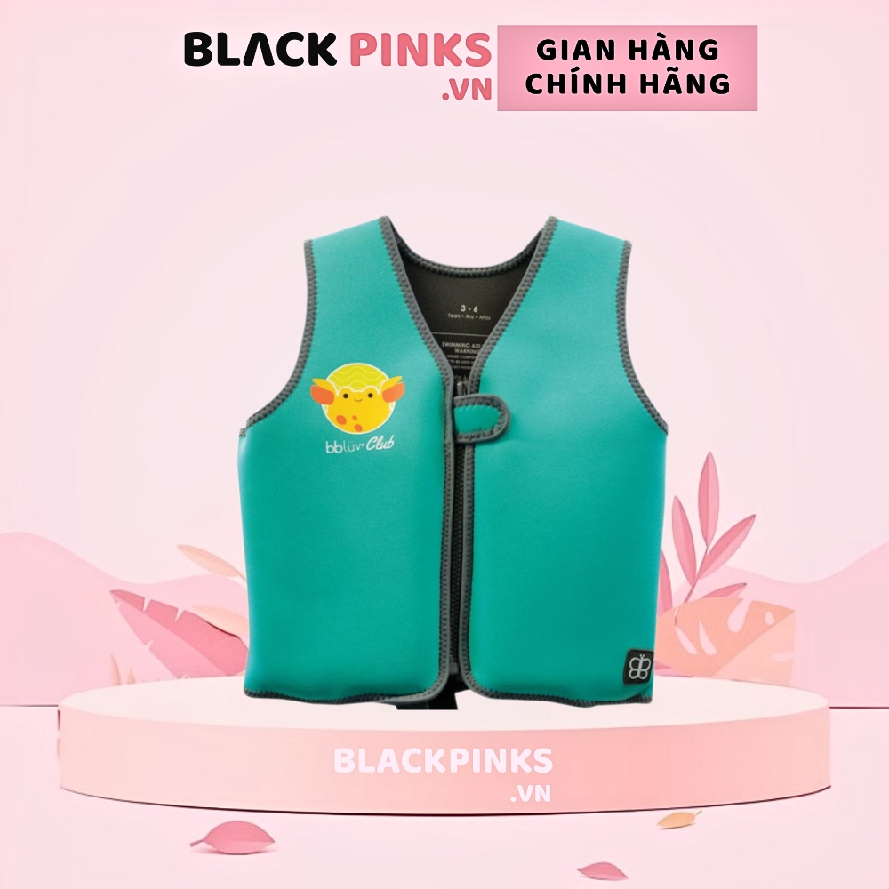 Áo phao bơi bbluv Naj size S/M dành cho bé từ 1-6 tuổi màu Aqua/Grey