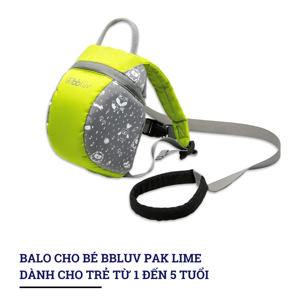 Balo cho bé bbluv Pak Aqua/Lime/Pink