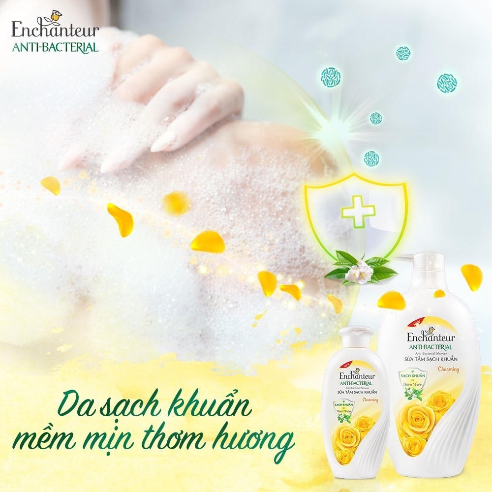 Sữa tắm sạch khuẩn hương nước hoa Enchanteur Charming 650g