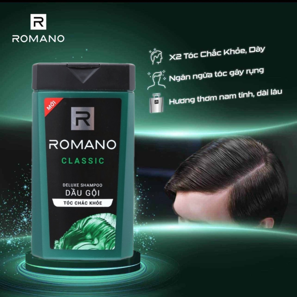 Dầu gội hương nước hoa Romano Classic/Attitude/Force/Gentleman 380g