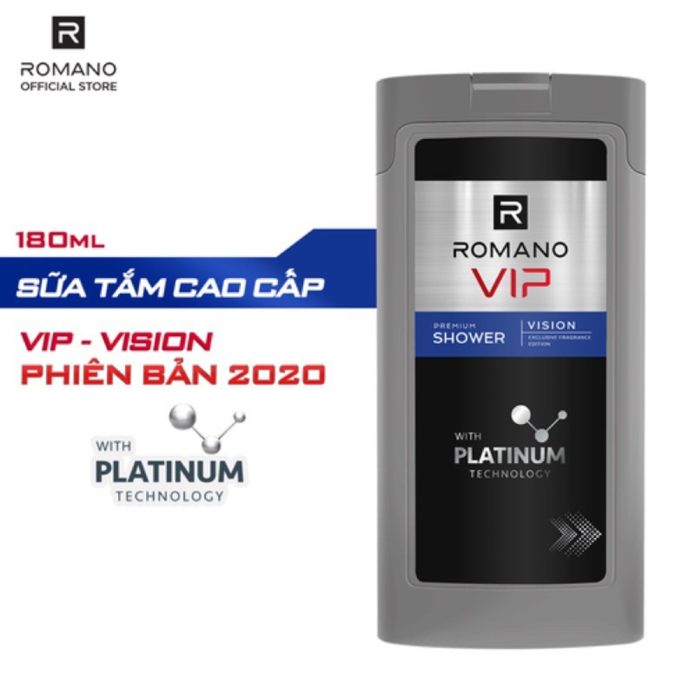 Sữa tắm hương nước hoa cao cấp Romano VIP Vision/Passion 180g
