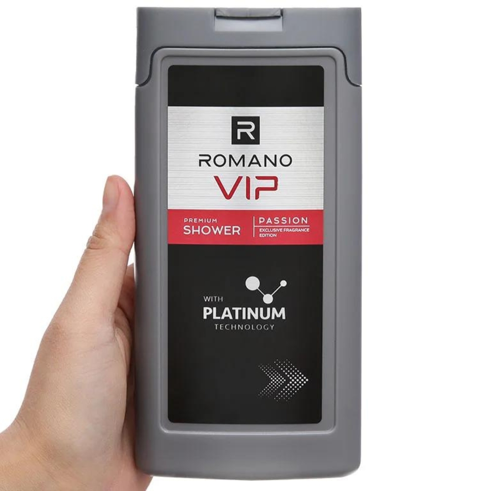 Sữa tắm hương nước hoa cao cấp Romano VIP Vision/Passion 180g