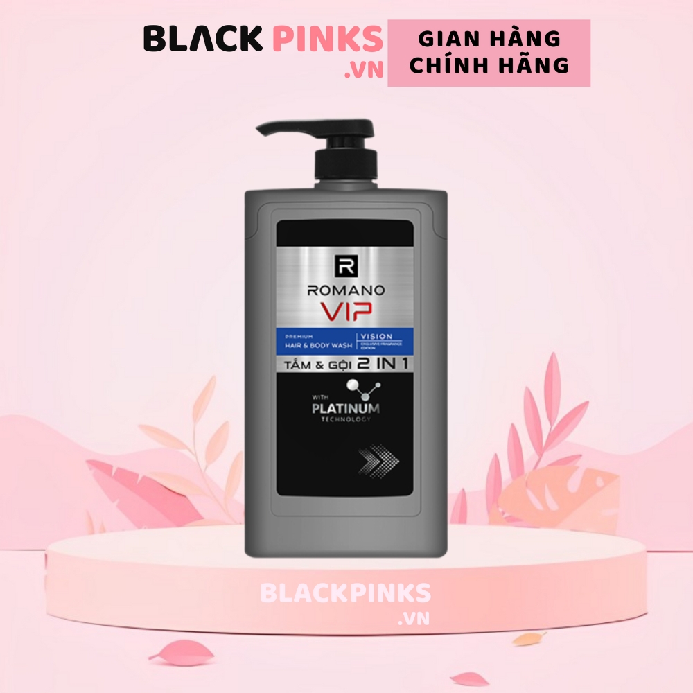 Tắm gội 2in1 hương nước hoa cao cấp Romano VIP Vision/Passion 650g