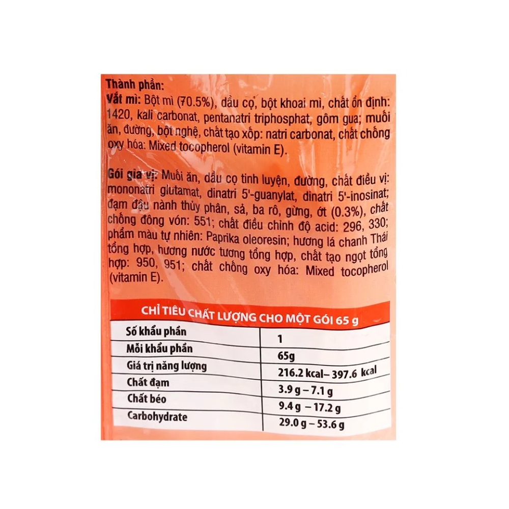 Xóa Mì chay Vifon lẩu thái gói 65g